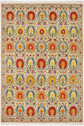 handmade Transitional Kafkaz Beige Red Hand Knotted RECTANGLE 100% WOOL area rug 9 x 11